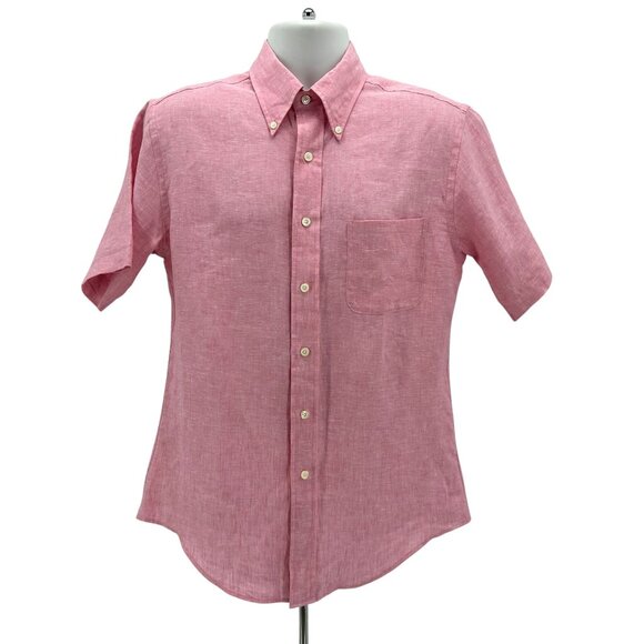 Brooks Brothers Other - Brooks Brothers Mens Medium Shirt The Original Polo Shirt Irish Linen Pink